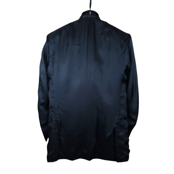 Hickey Freeman Madison 44L Blazer Black Multi-Stripe Loro Piana Super 130s Wool - Picture 7 of 10